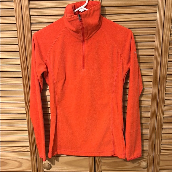 Columbia Sweaters - Columbia Bright Orange 1/4 zip Fleece Pullover